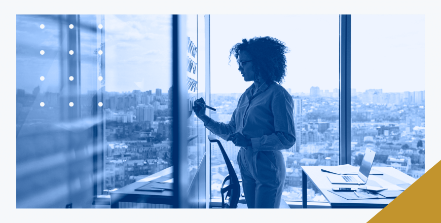 Woman working on her business plan with Rankin McKenzie